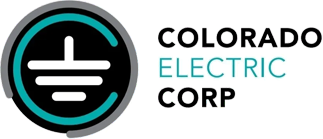 A logo of the company colored electric corp.